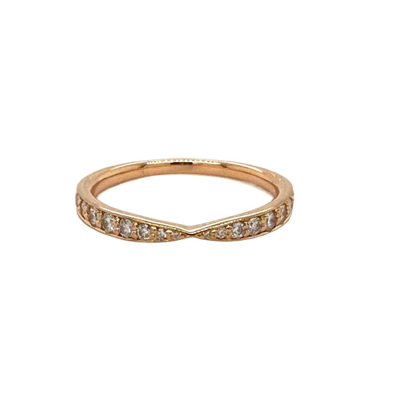 Tiffany  Co. HARMONY Diamond Rose Gold Band Ring