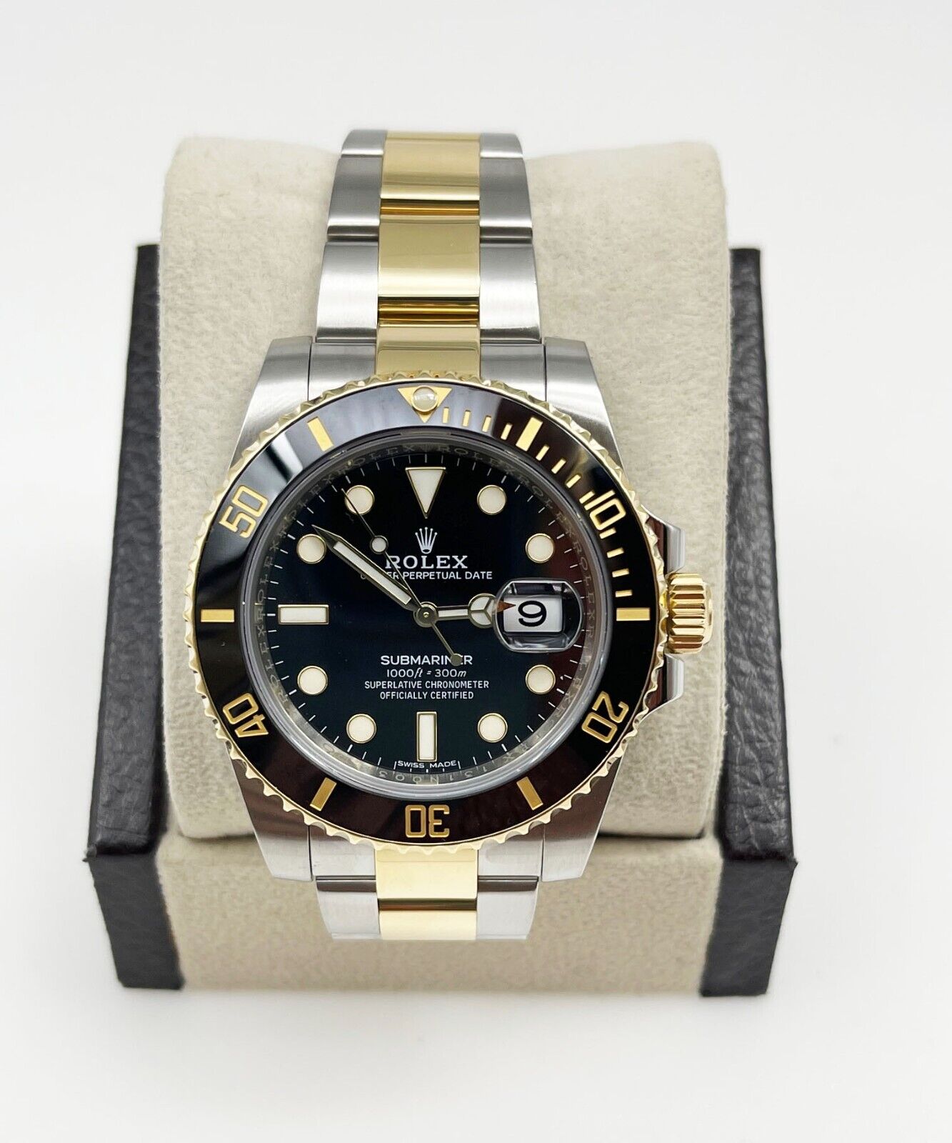 Rolex Submariner  Black Ceramic 18K Gold Steel