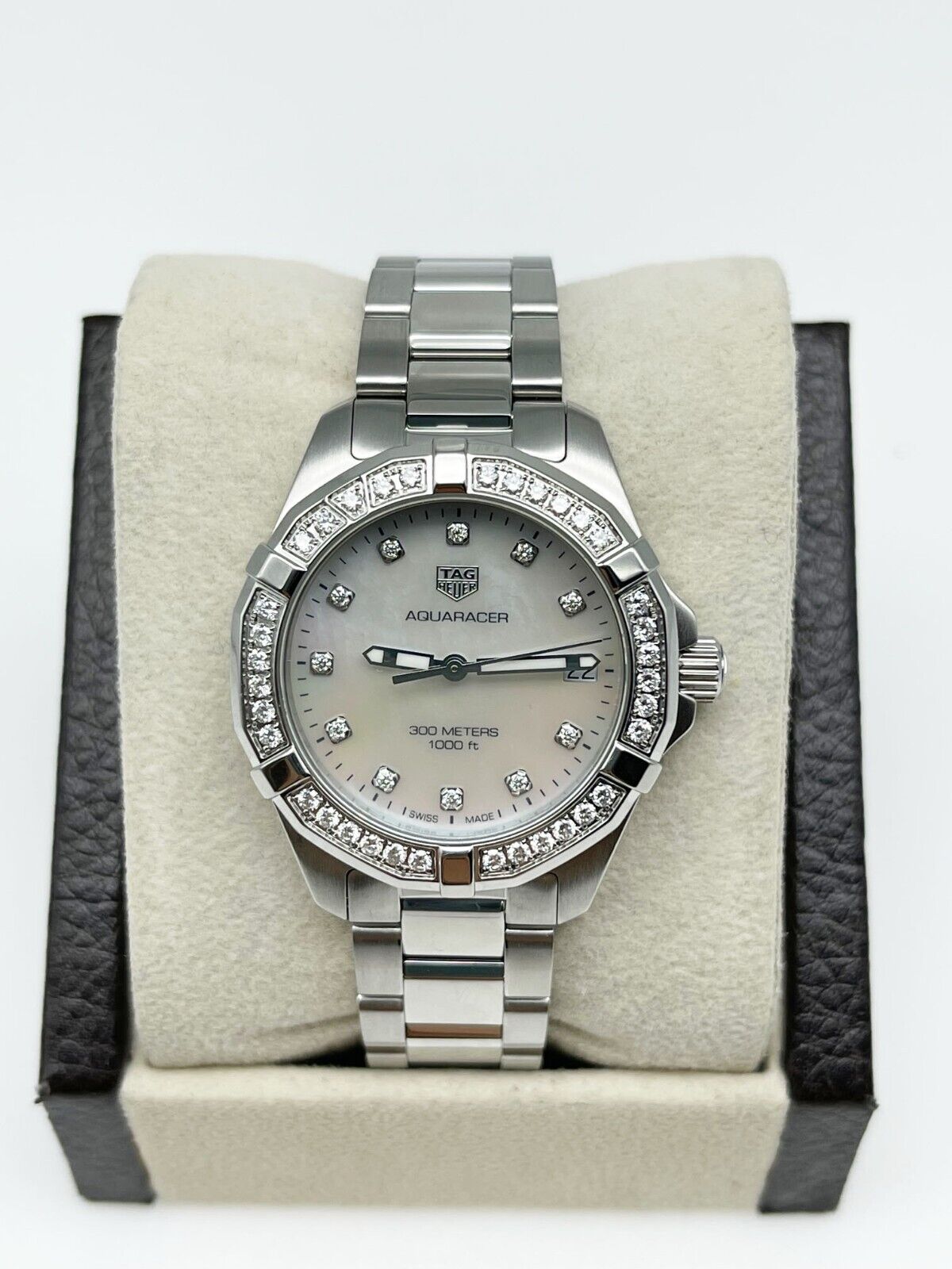 Tag Heuer Ladies Aquaracer   MOP Diamond Dial Bezel