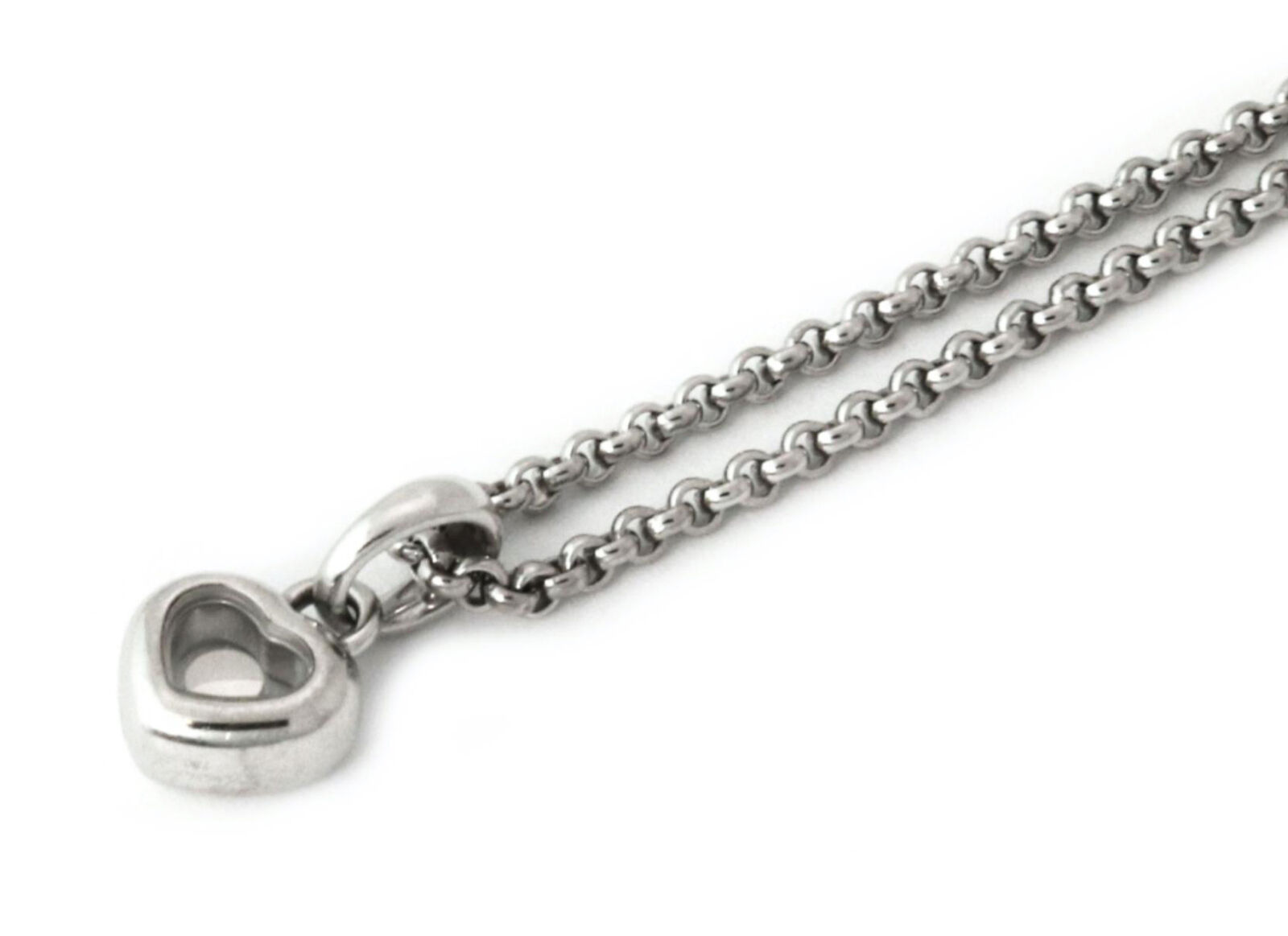 Chopard Happy Diamond Heart Pendant 18k White Gold Necklace