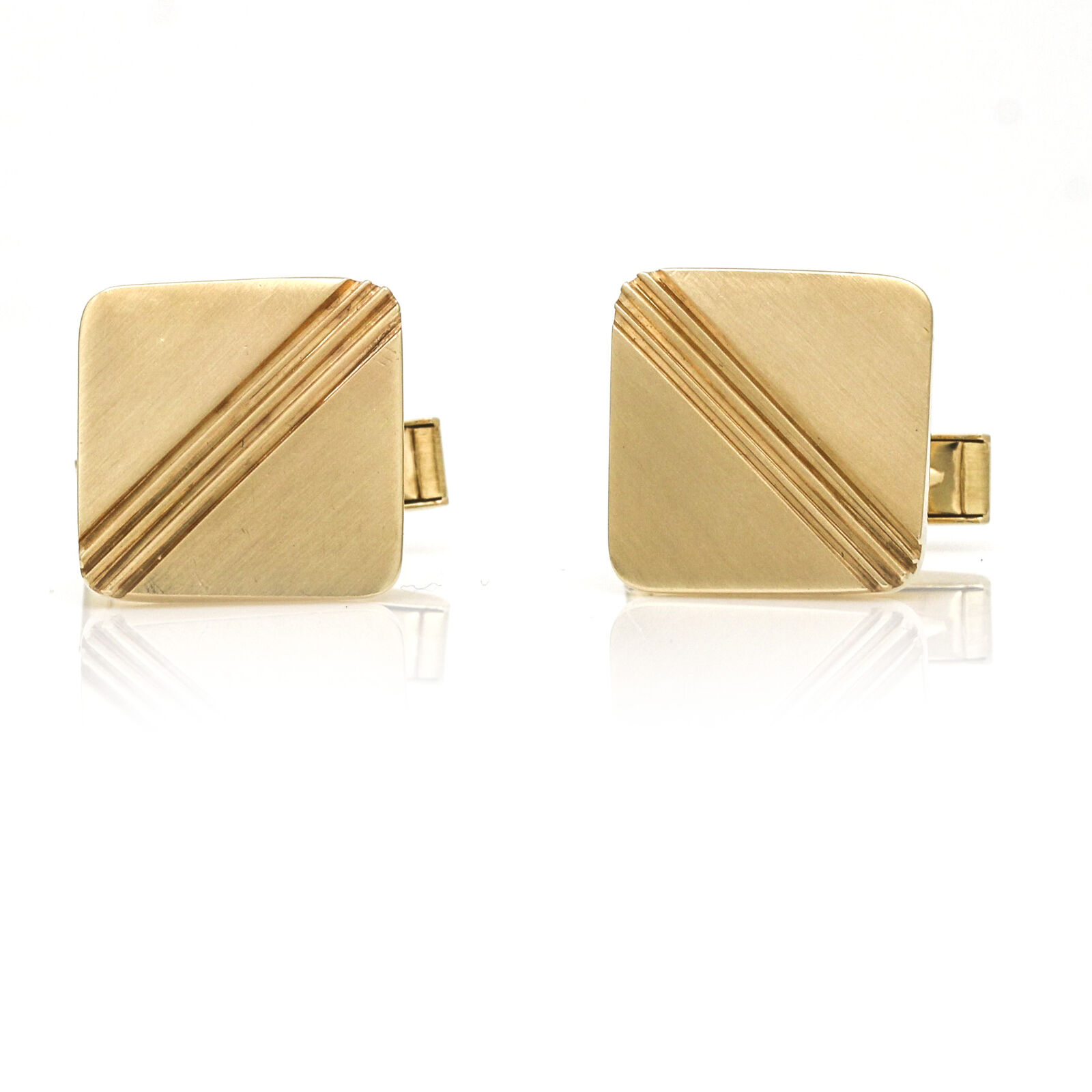 Tiffany  Co. Vintage Square Groove Cufflinks