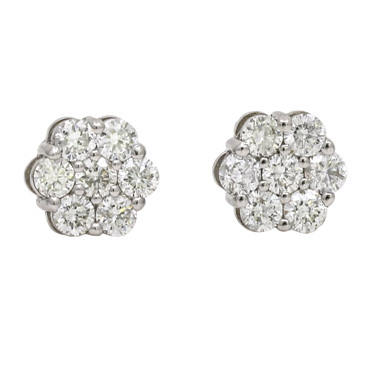 Women's Diamond Cluster Earrings