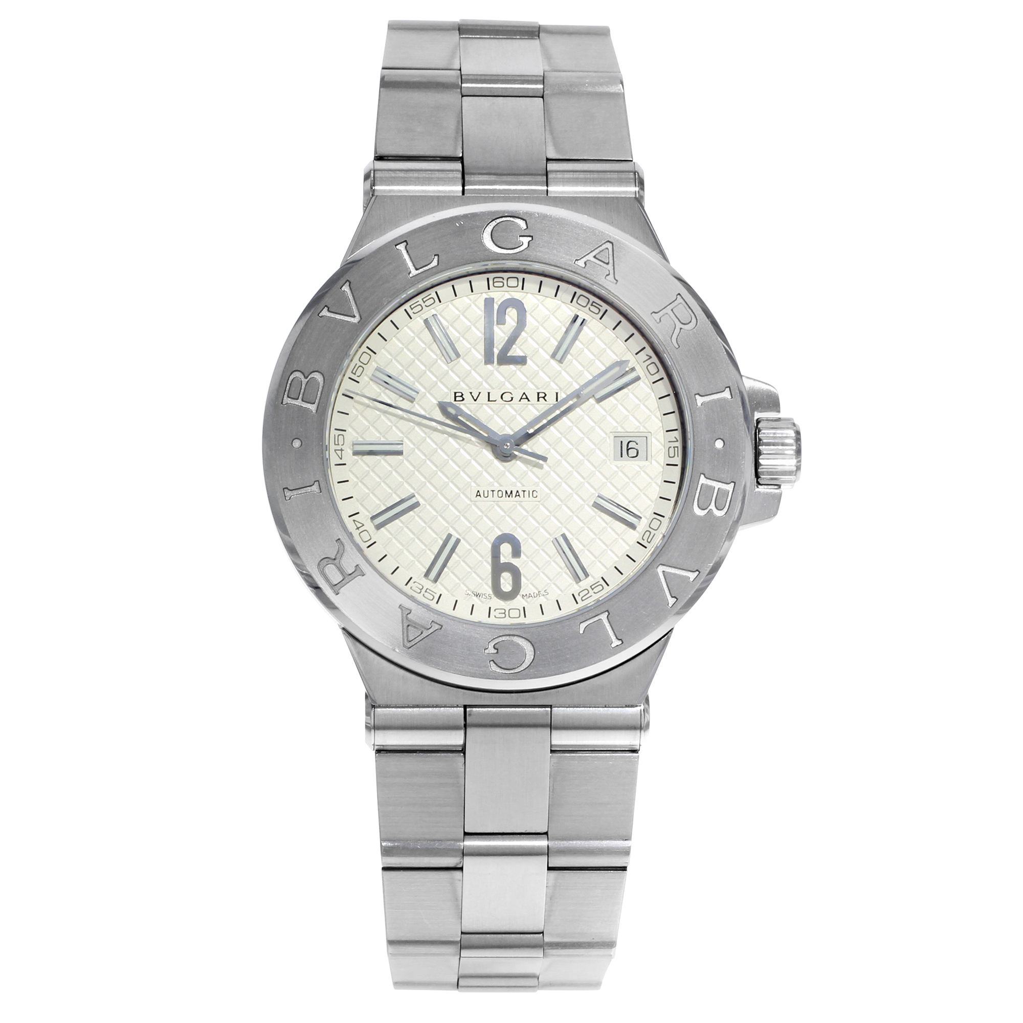 Bulgari Silver and White Men\'s Watch Bulgari Men main image 3