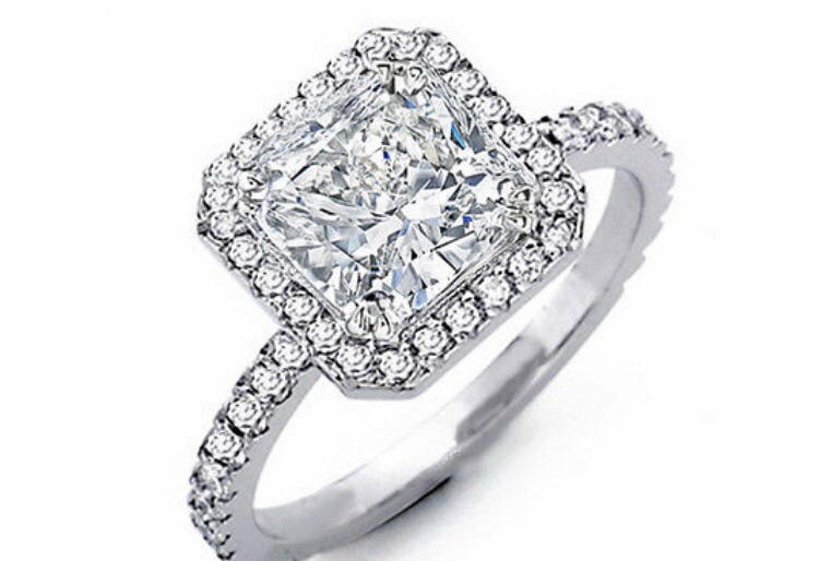 IGI Certified Lab Grown 2.08cts Diamond Engagement White Gold Ring w/Certificate