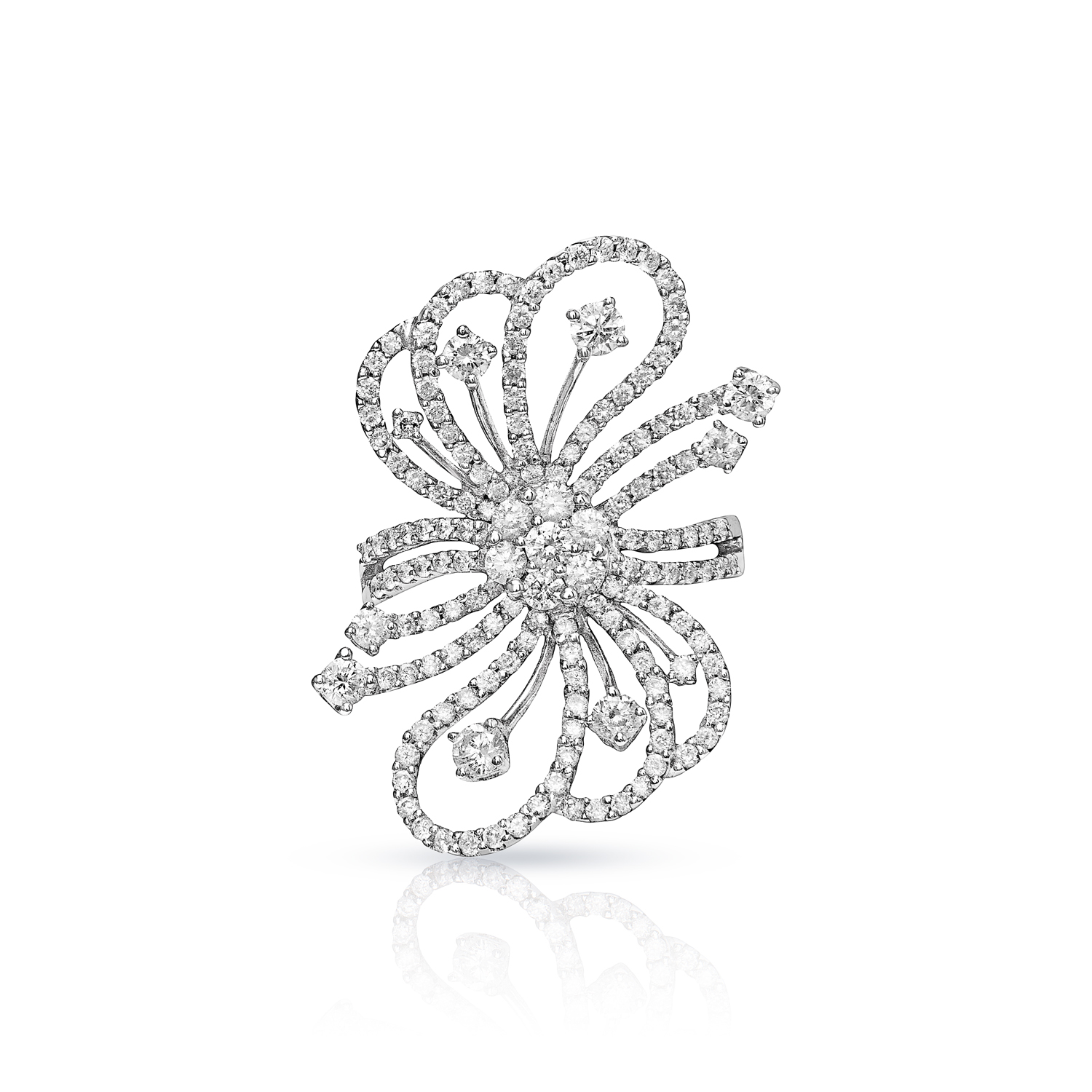 Maci   Carat Earth Mined: Round Brilliant Diamond Engagement Ring in 18kt White Gold For Ladies