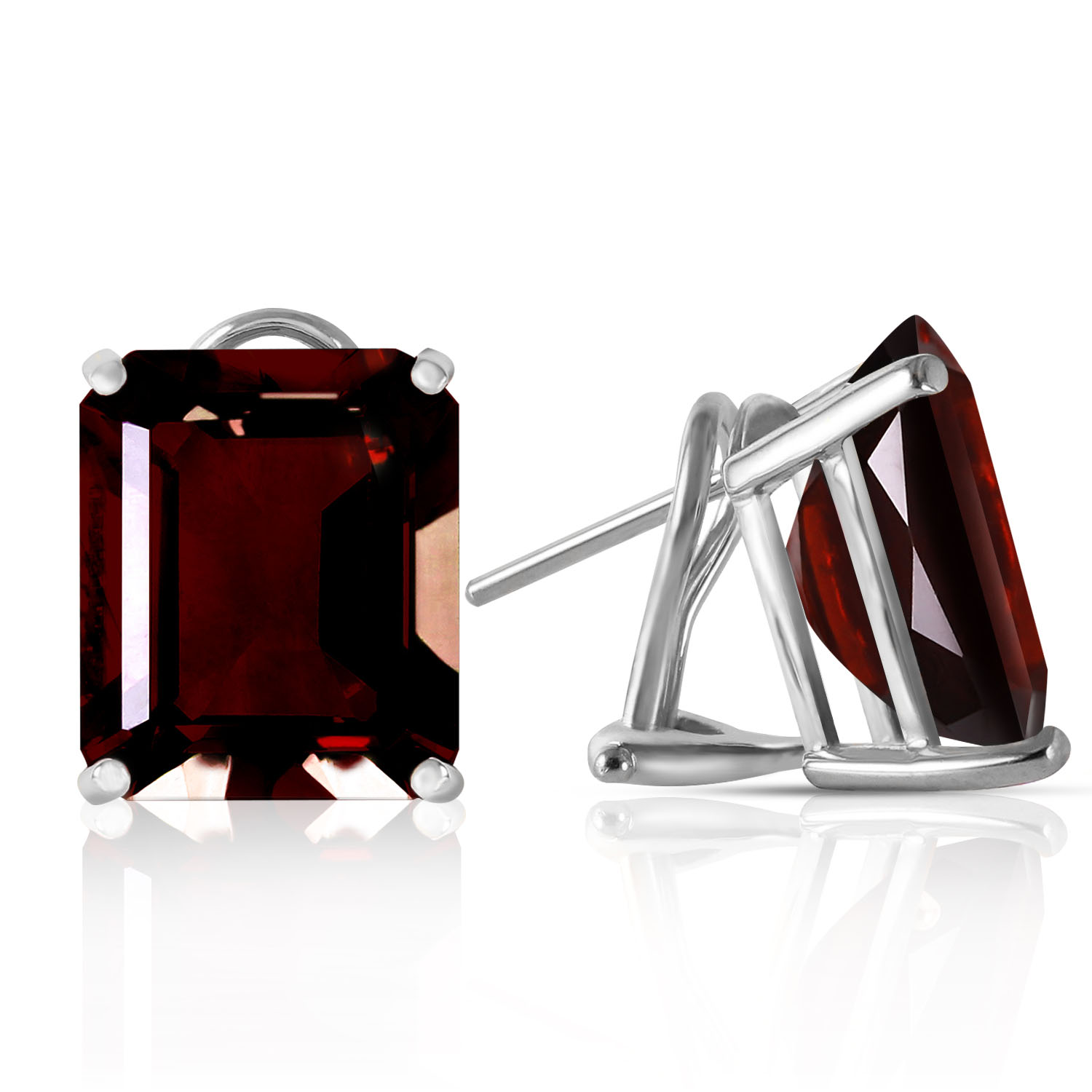14 CTW 14K Solid White Gold Butterfly Dreams Garnet Earrings