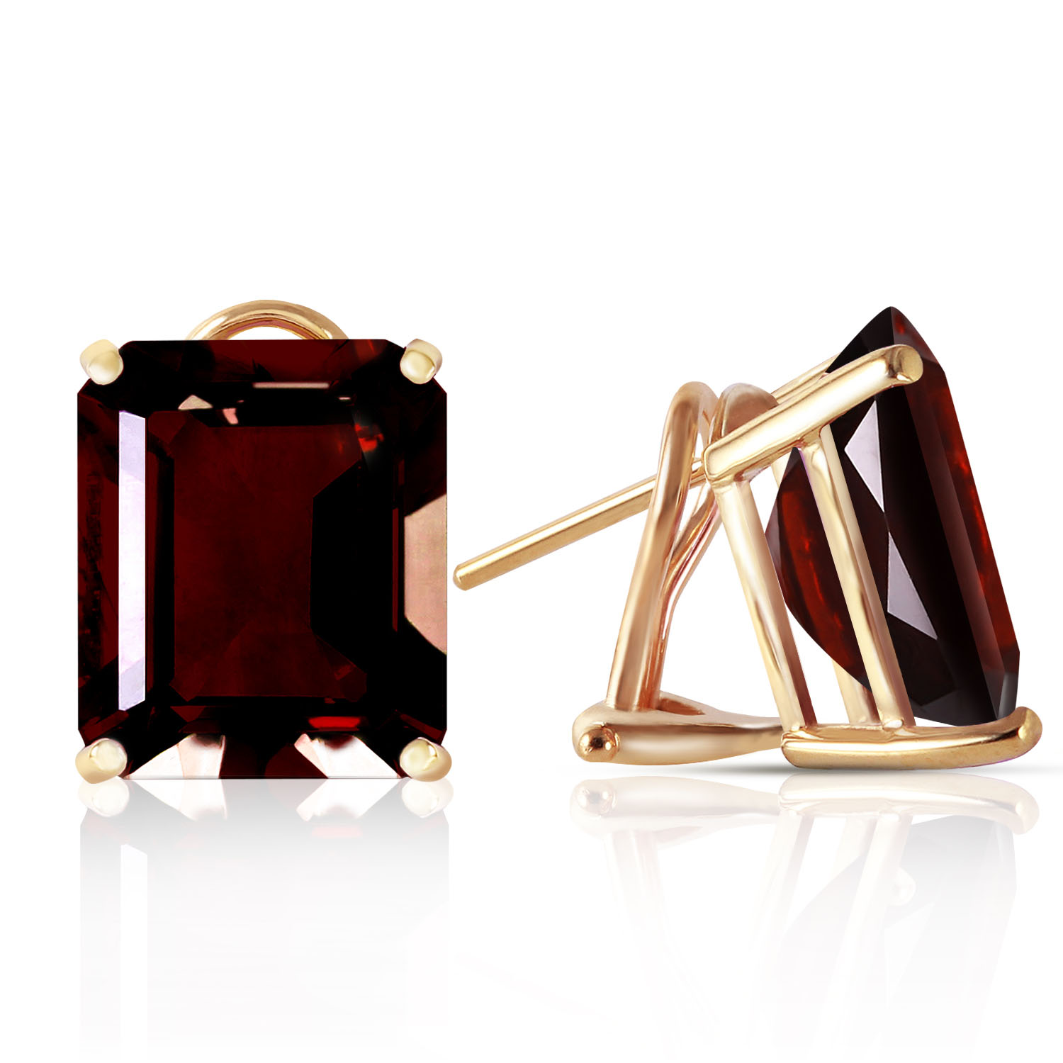 14 CTW 14K Solid Gold Distinction Garnet Earrings