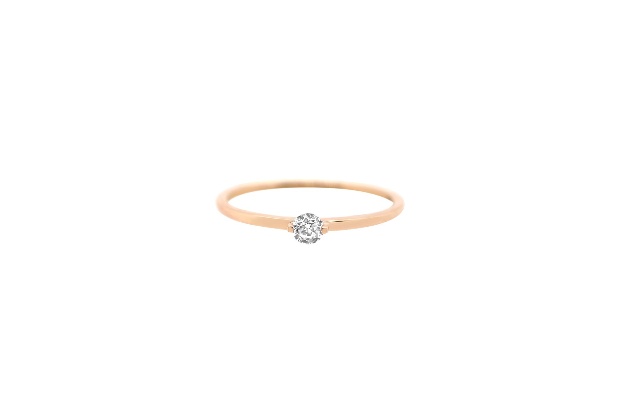 18k Rose Gold and Diamond Ring