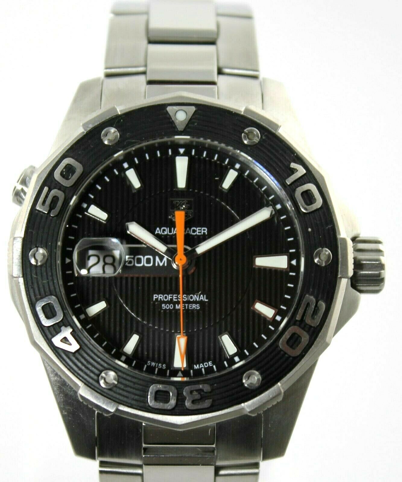 TAG HEUER AQUARACER WAJ1110.BA0871 500M DIVER BLACK SWISS QUARTZ