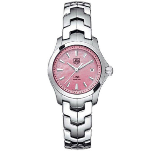 TAG HEUER LADIES LINK WJF1312.BA0573 PINK PEARL SWISS QUARTZ LUXURY RARE WATCH