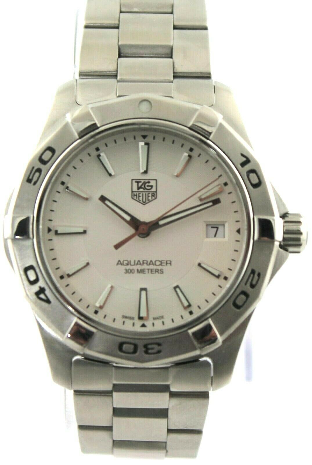 TAG HEUER WAP1111.BA0831 AQUARACER SWISS QUARTZ SILVER LUXURY AUTHENTIC WATCH 