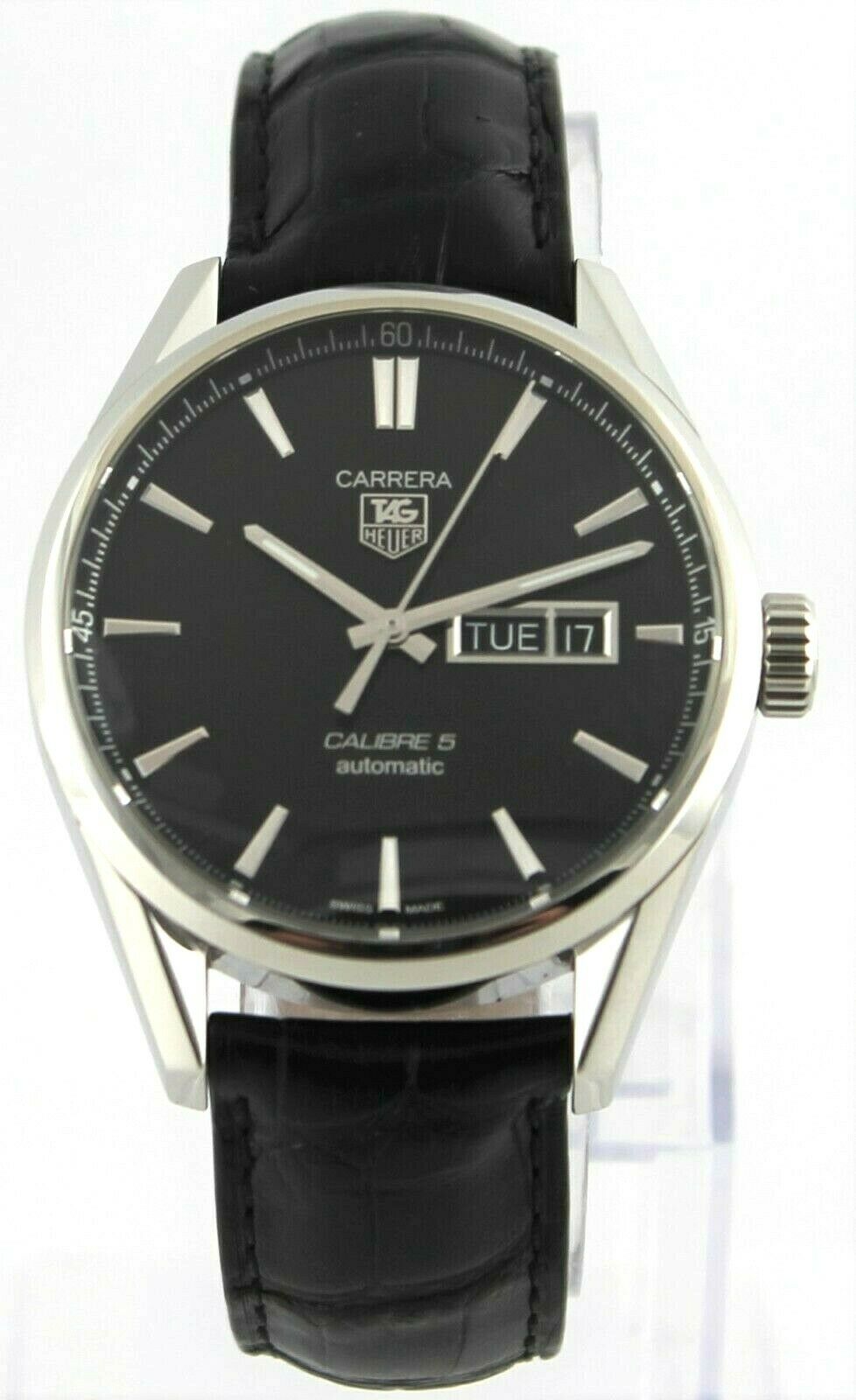 TAG HEUER CARRERA WAR201A.FC6266 MEN'S LUXURY AUTOMATIC CALIBRE 5 LEATHER WATCH
