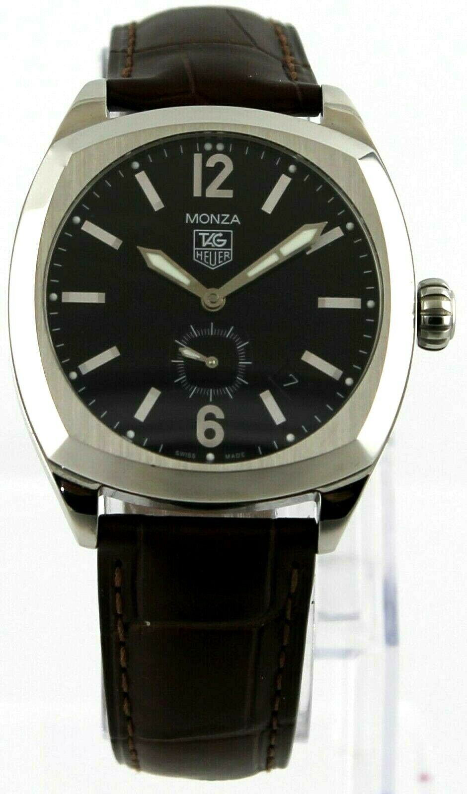 TAG HEUER MONZA WR2110.FC6165 MENS AUTOMATIC BROWN LEATHER WATCH