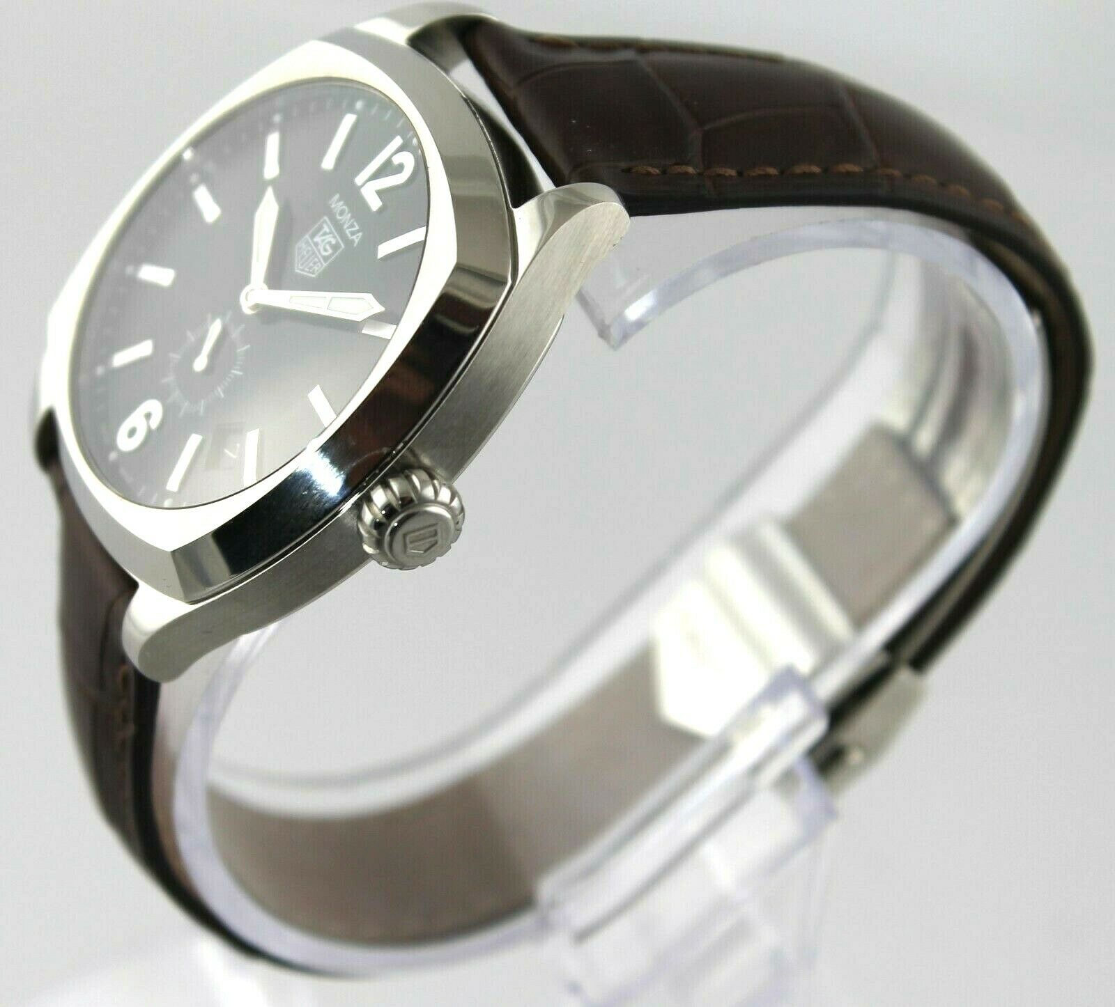 TAG HEUER MONZA WR2110.FC6165 MENS AUTOMATIC BROWN LEATHER WATCH