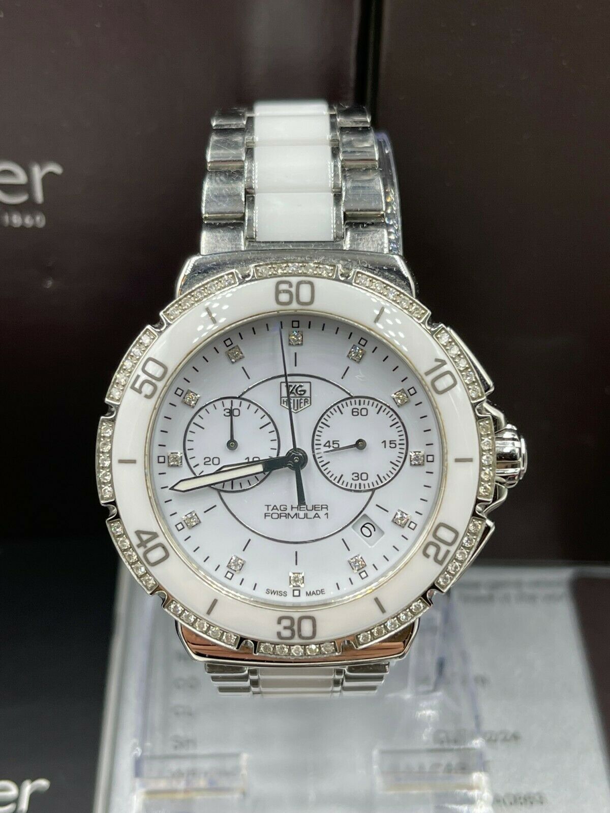 Tag Heuer Formula 1 White Ceramic Steel Diamond Watch | TAG Heuer
