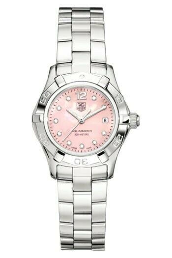 TAG HEUER  LADIES AQUARACER PINK PEARL DIAMOND LUXURY SWISS WATCH