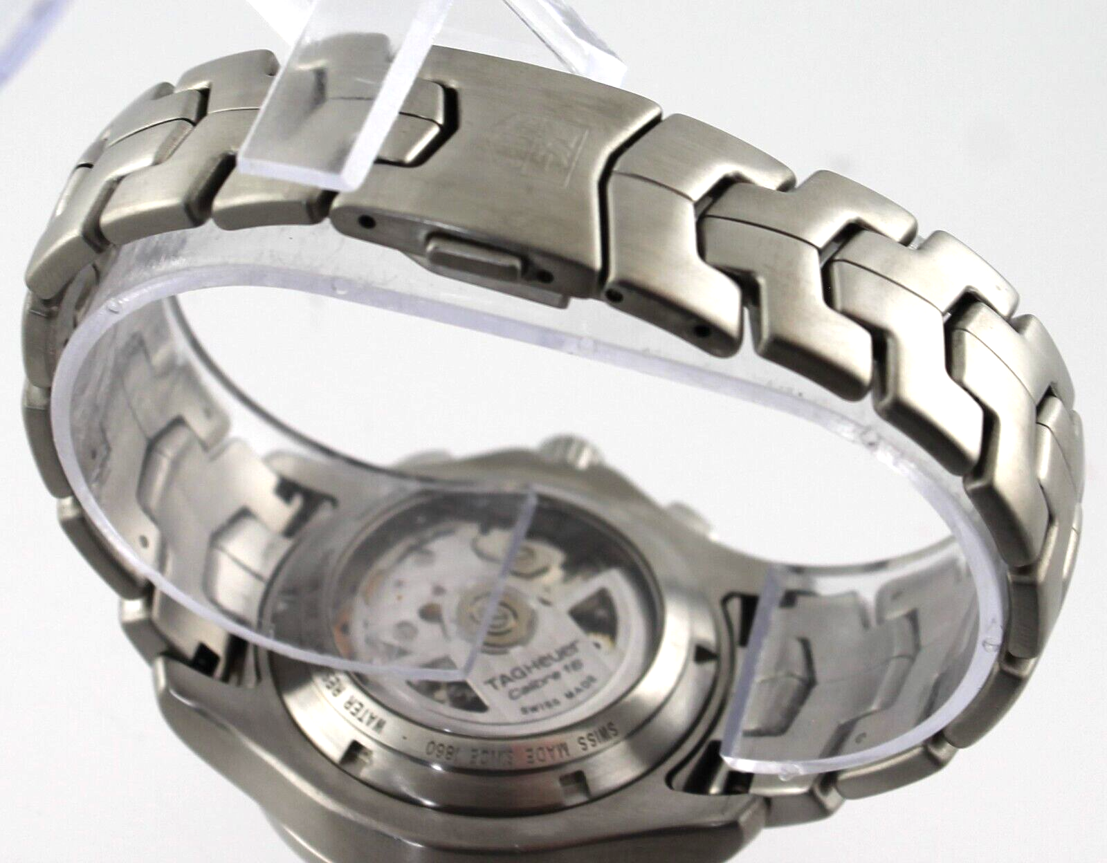 TAG HEUER LINK CHRONOGRAPH AUTOMATIC DIAMOND BEZEL SILVER WATCH 