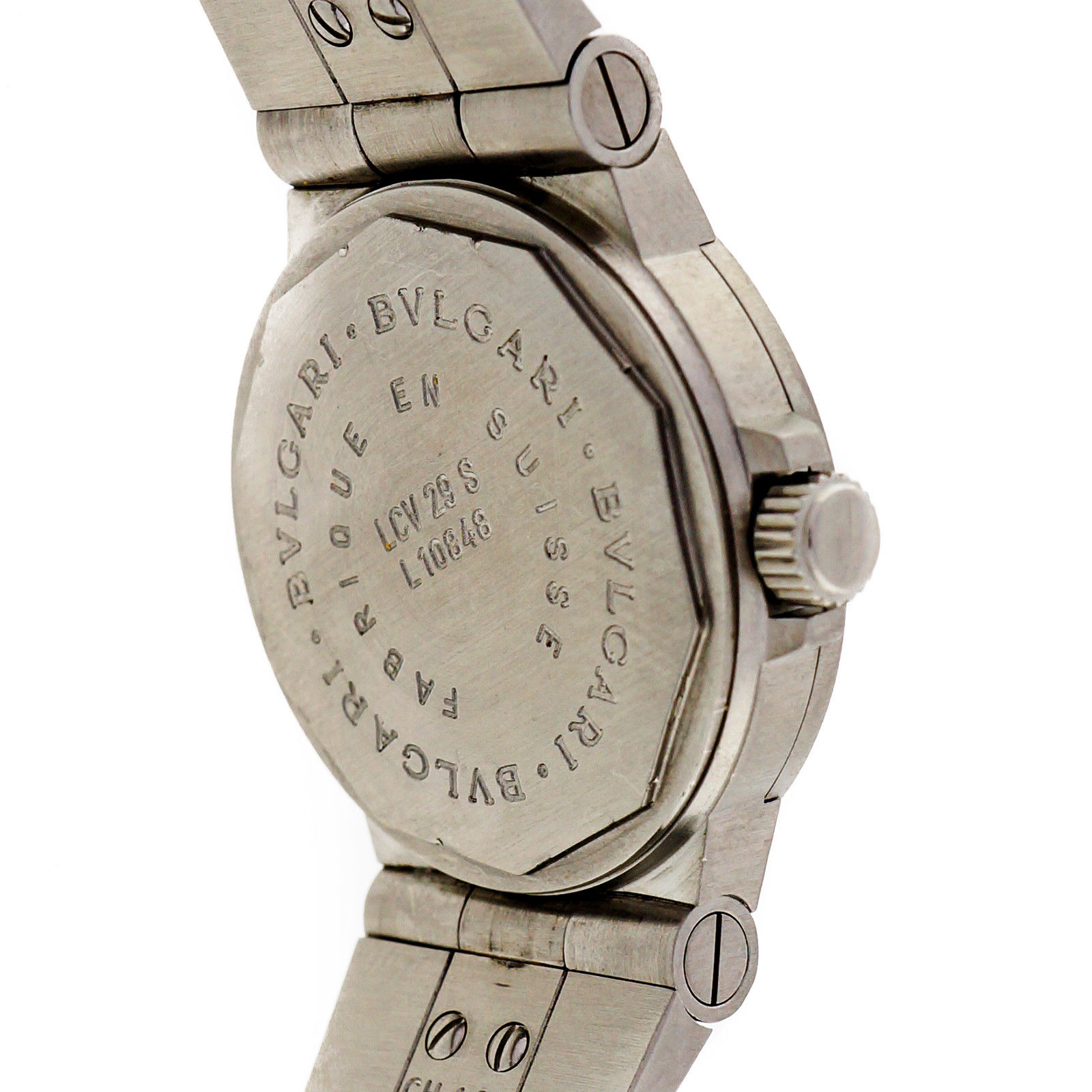 Bulgari Steel Automatic Diagano Black Dial Wrist Watch