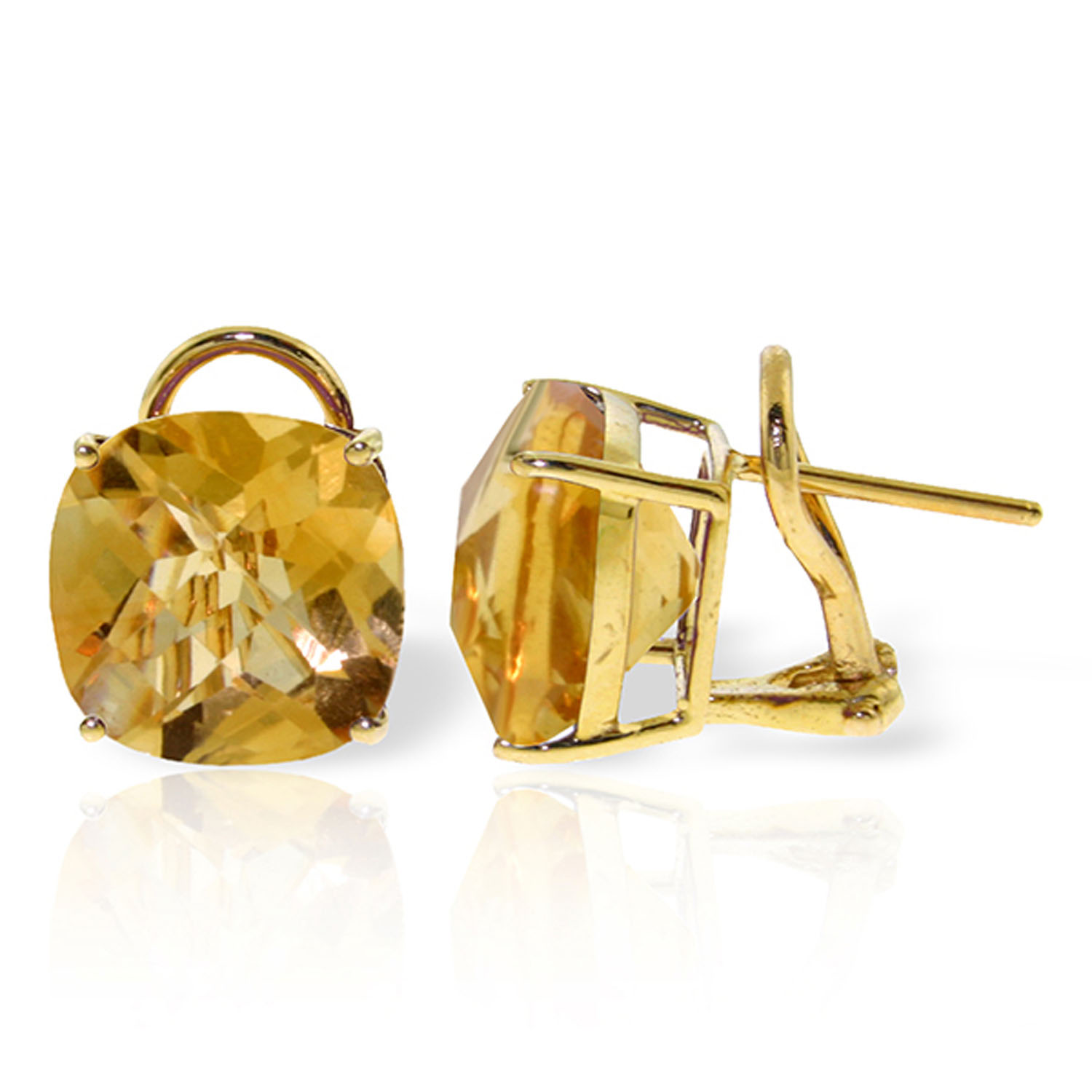 7.2 CTW 14K Solid Gold Provocative Citrine Earrings