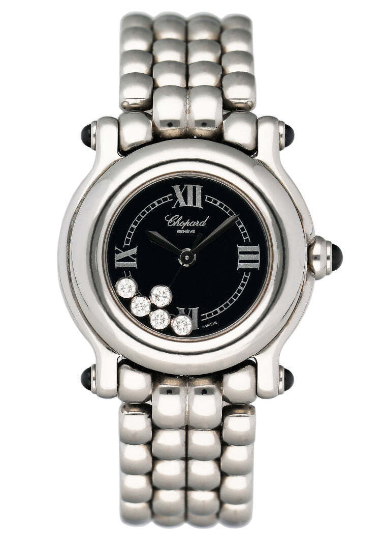 Chopard Happy Sport Black Dial Ladies Watch