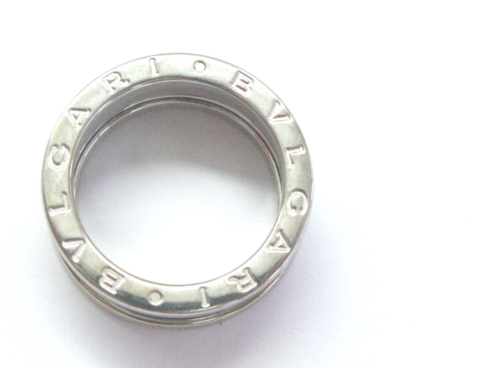 Bulgari B Zero 18Kt WG 7mm White Gold Band Ring