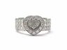 Chopard Happy NATURAL Diamond 18Kt Diamond White Gold Heart Ring 0.74CT