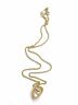 Cartier 18Kt Double Heart Pendant Necklace Yellow Gold 18mm 16"