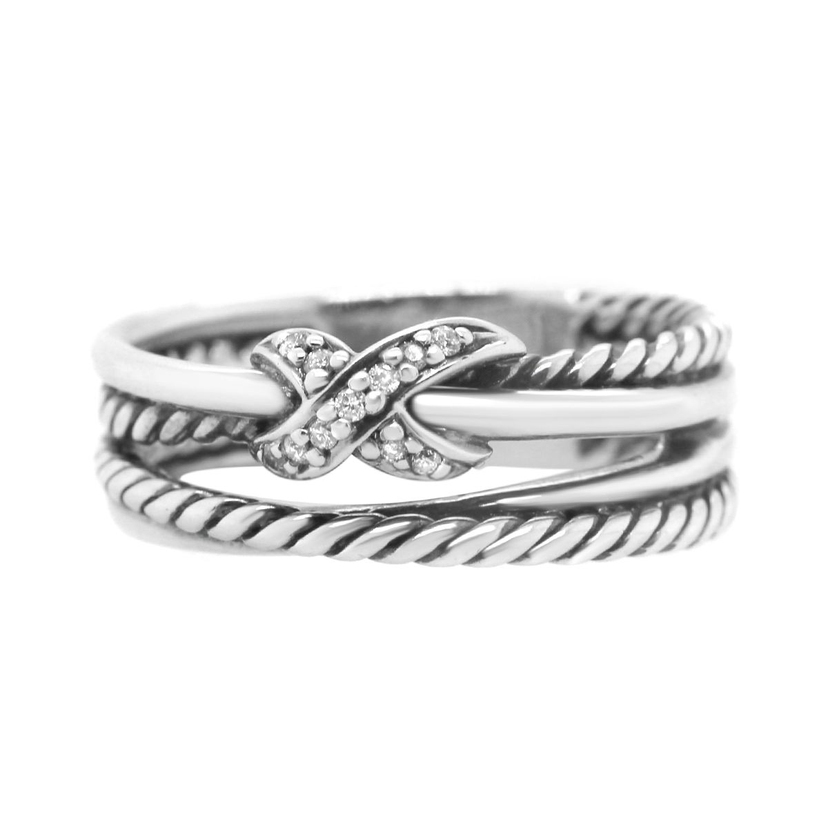 David Yurman X Collection Ring with Diamonds