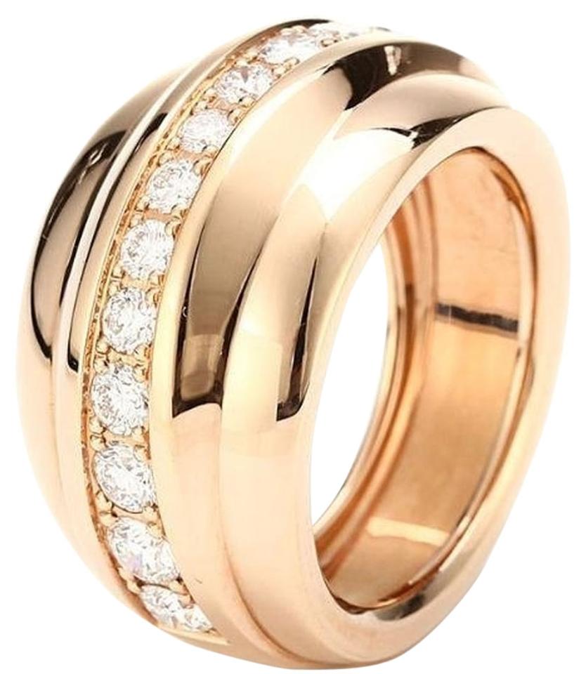 Chopard 829399-5110 18K Rose Gold Diamonds Ring Size 6.75