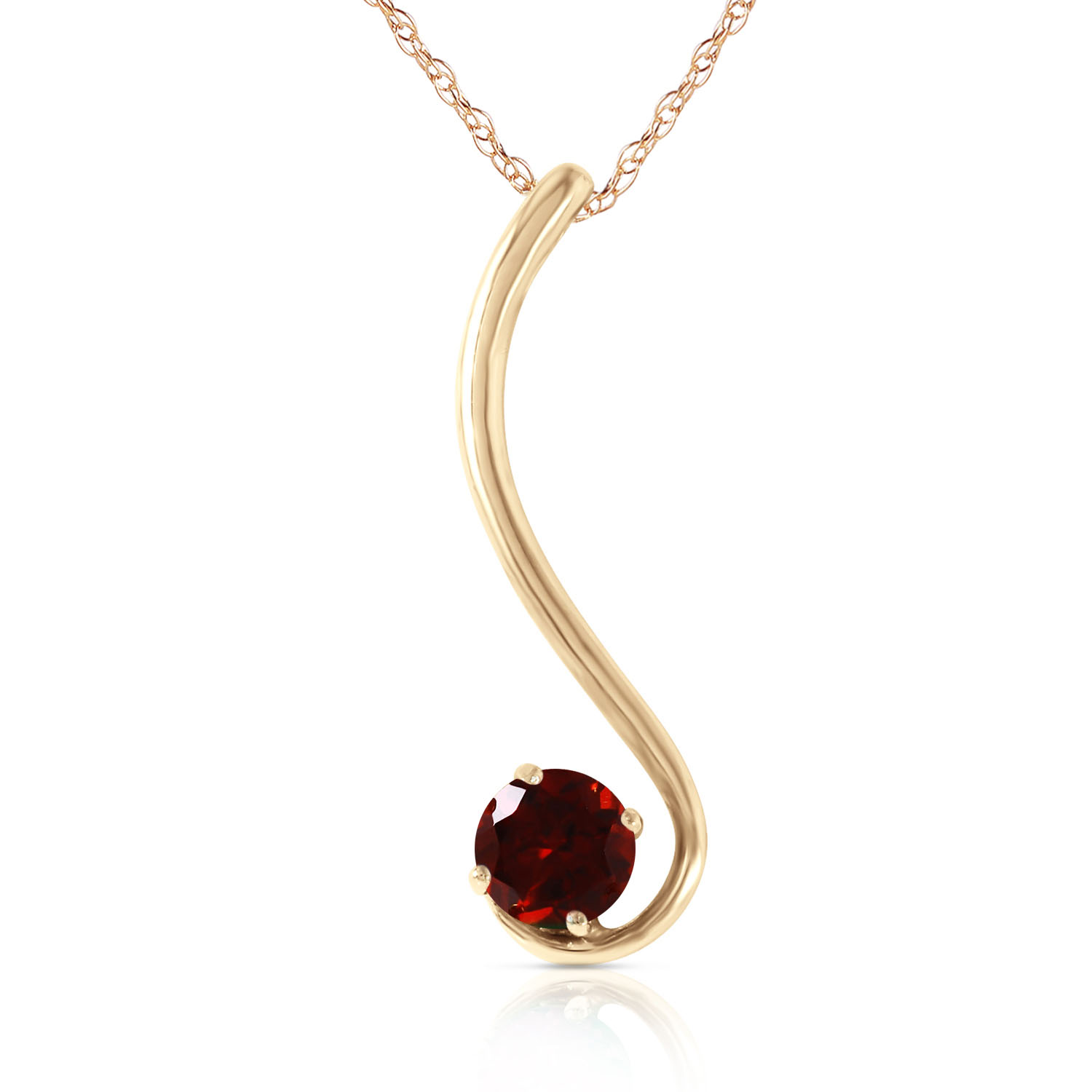 0.55 CTW 14K Solid Gold Love About Love Garnet Necklace