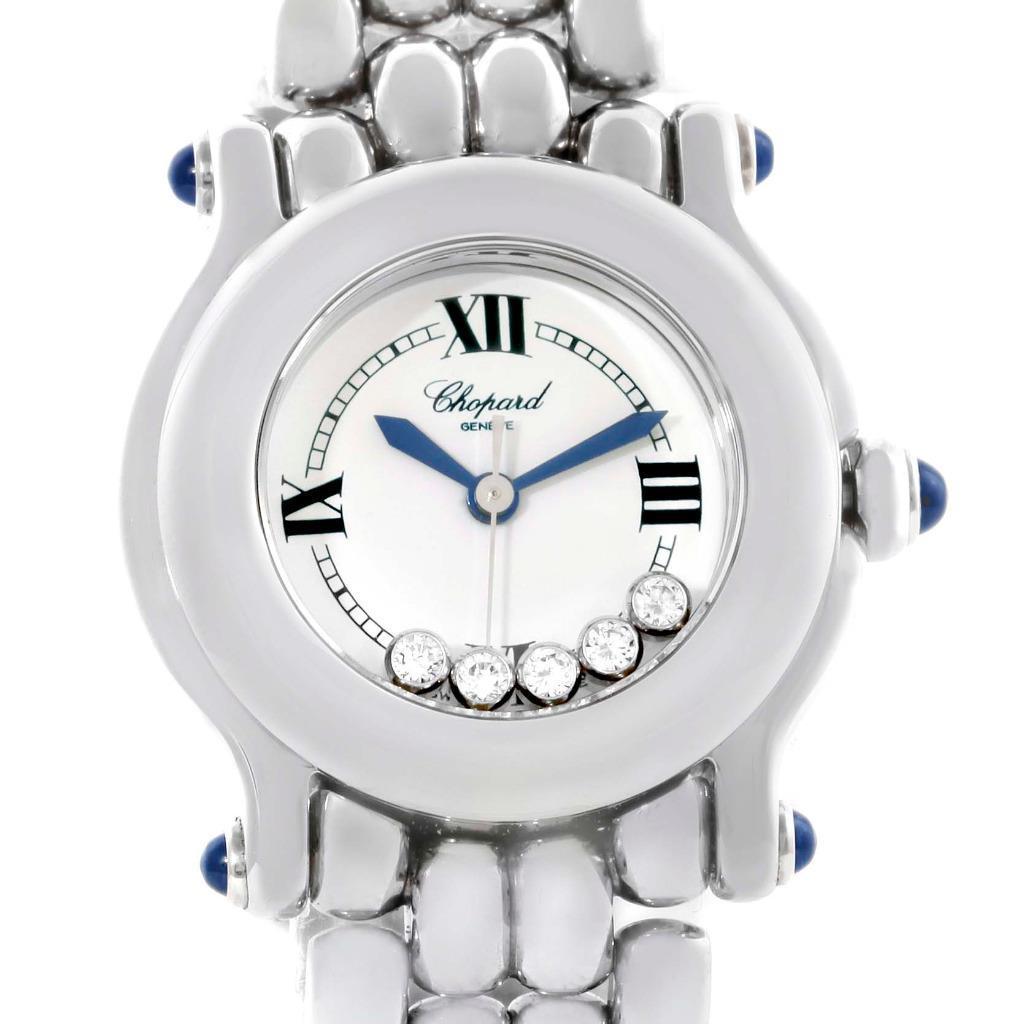 Chopard 27/8250-23 Happy Sport White Dial 5 Floating Diamonds Watch 