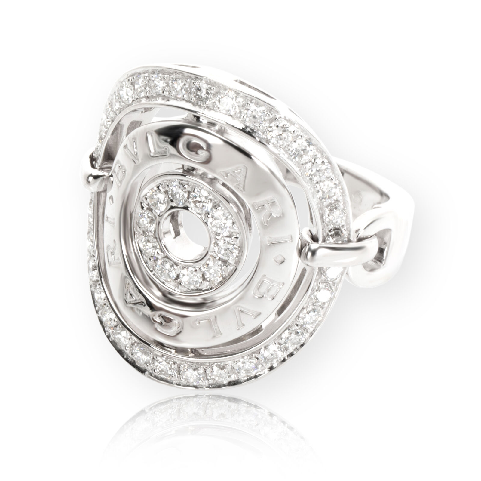 Bulgari Concentrica Diamond Ring in 18K White Gold 0.66 CTW