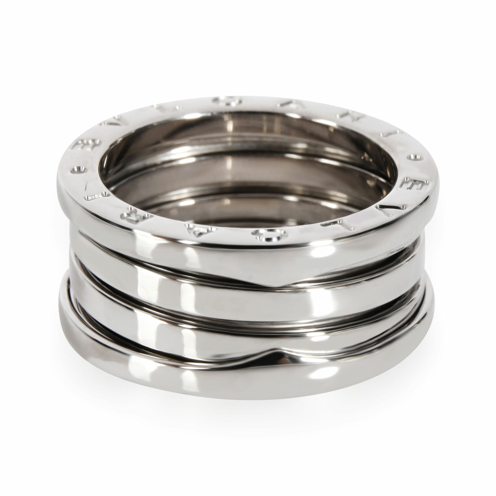 Bulgari B Zero 1 3 Band Ring in 18K White Gold