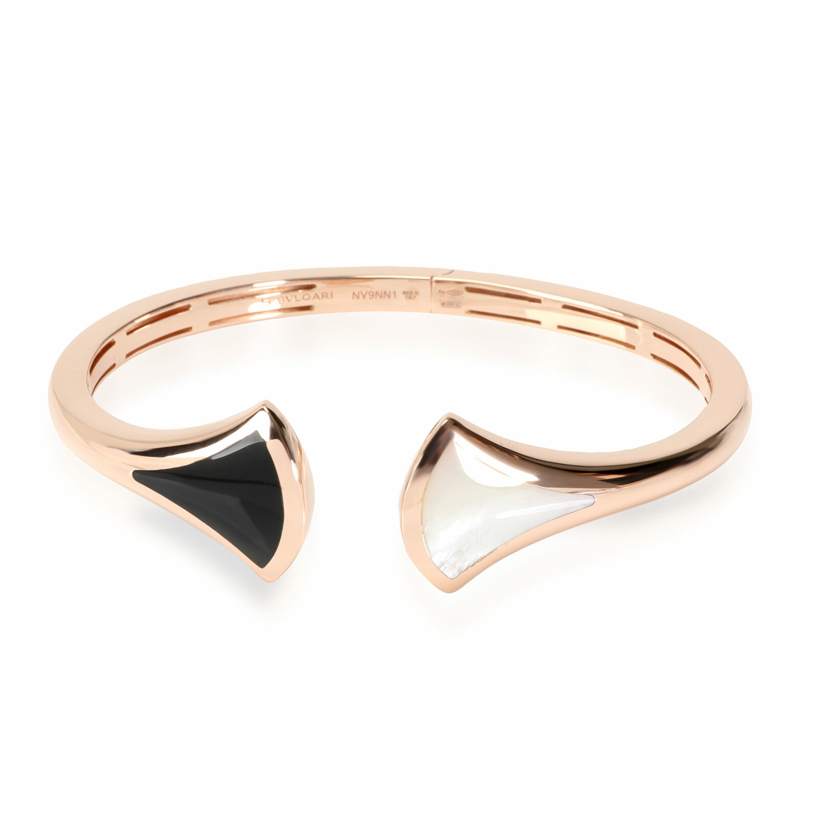 Bulgari Diva's Dream Mother Of Pearl  Onyx Cuff in 18k Rose Gold