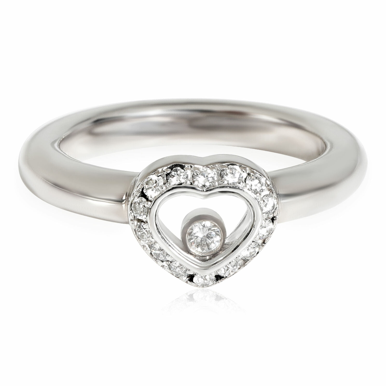 Chopard Happy Diamond Icon Ring in 18k White Gold 0.19 CTW