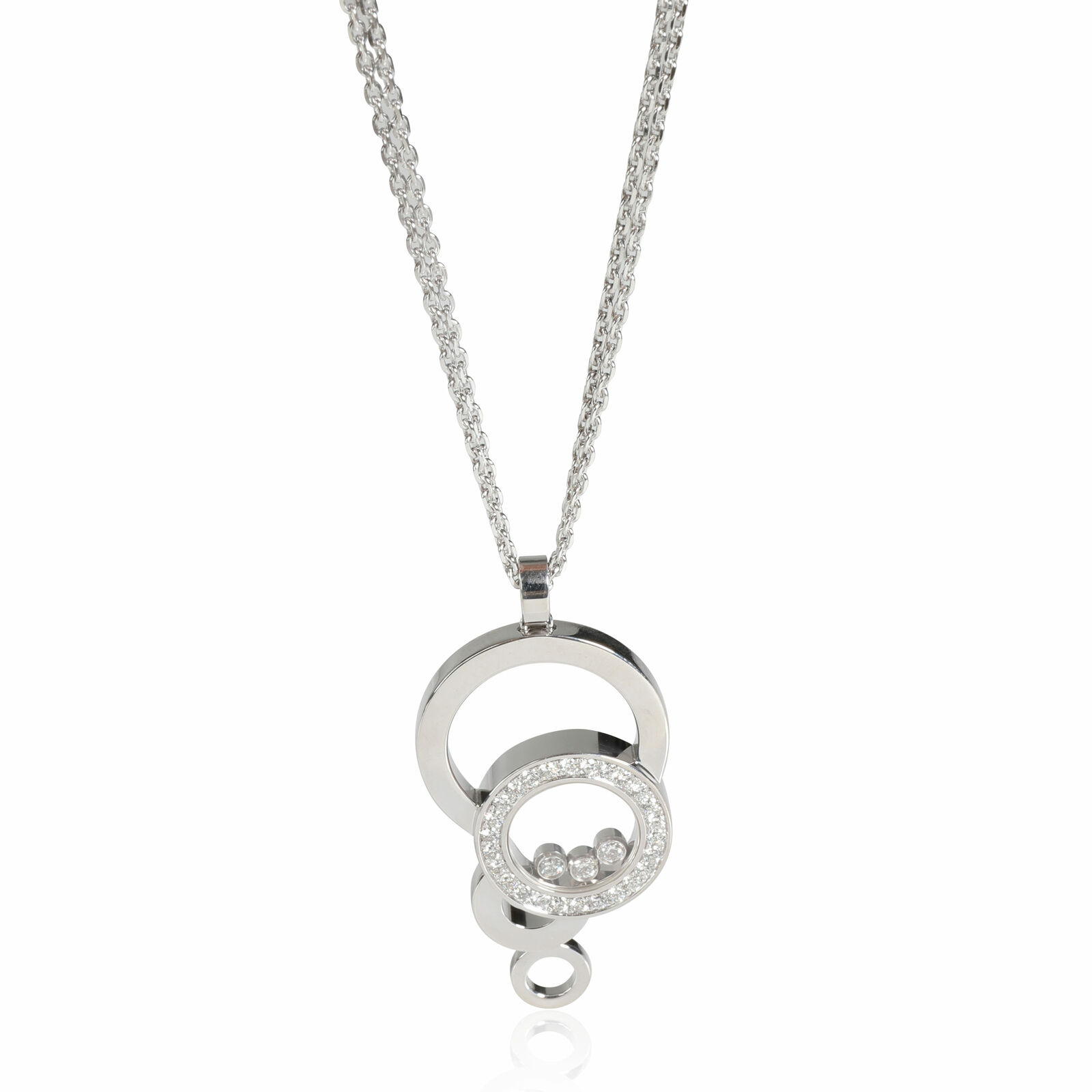 Chopard Happy Bubbles Diamond  Pendant in 18k White Gold 0.56 CTW