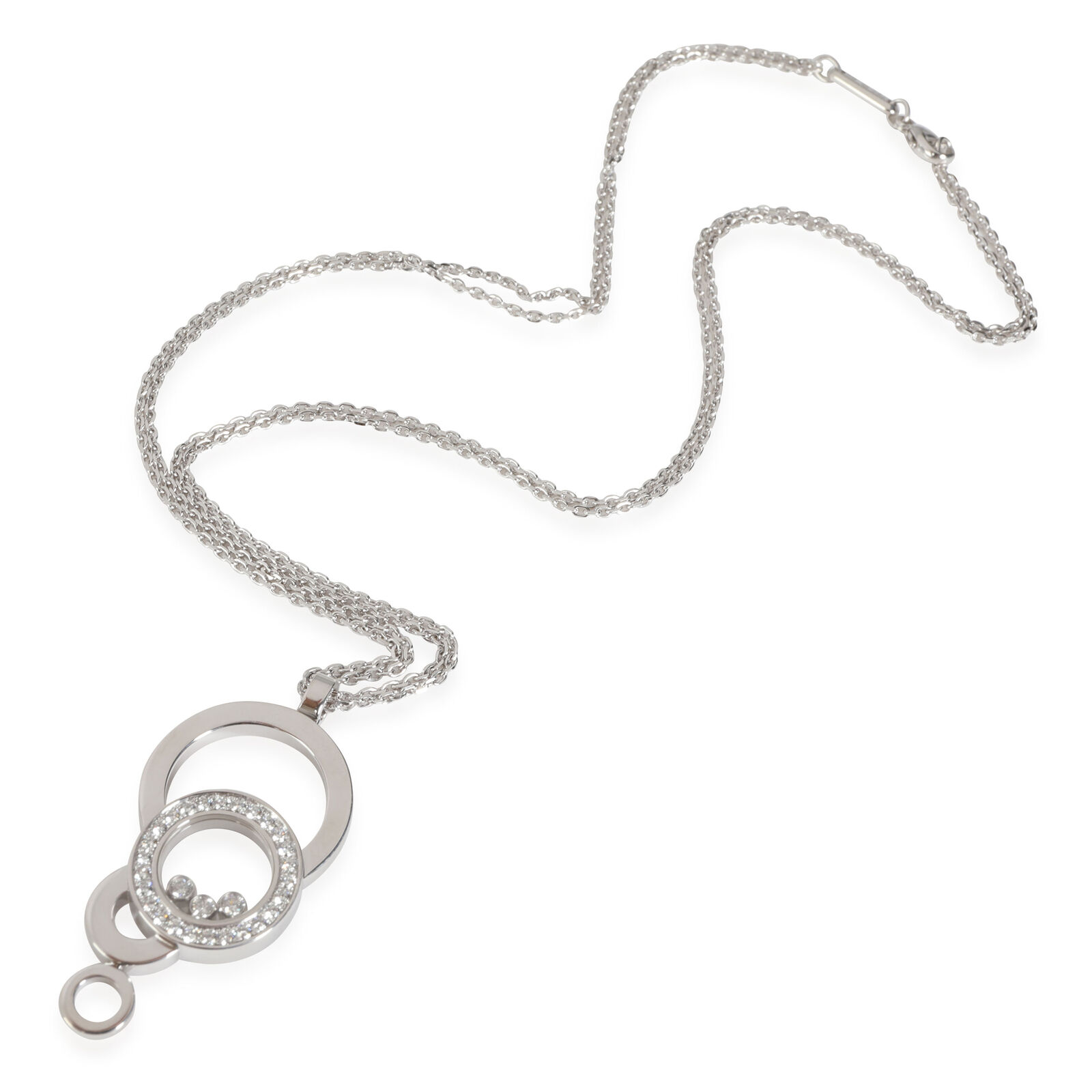 Chopard Happy Bubbles Diamond  Pendant in 18k White Gold 0.56 CTW