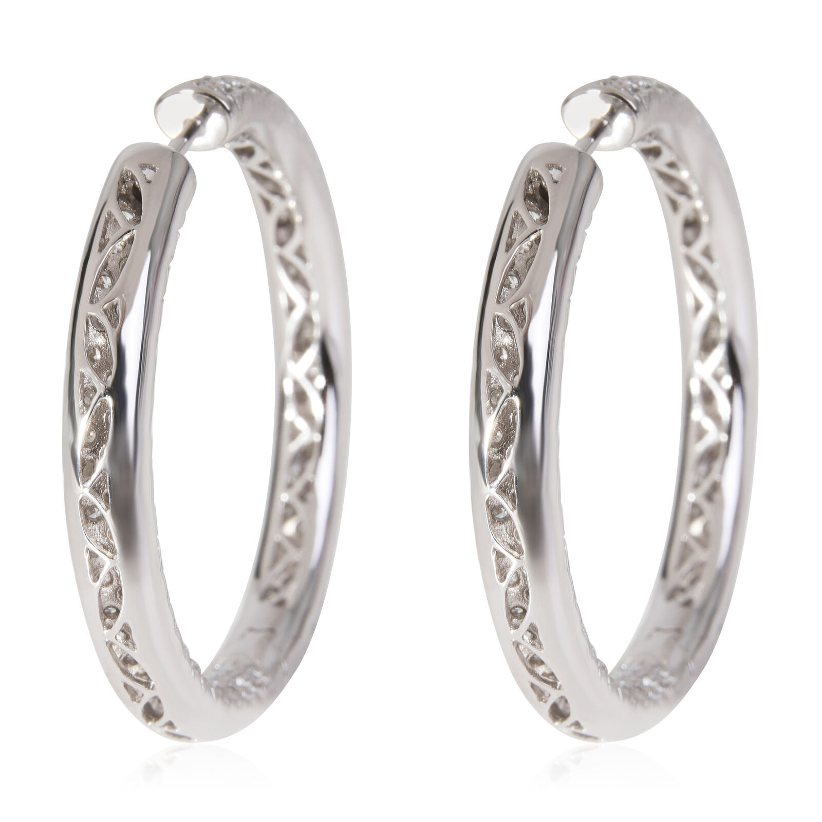 True Pave Diamond Hoop Earring
