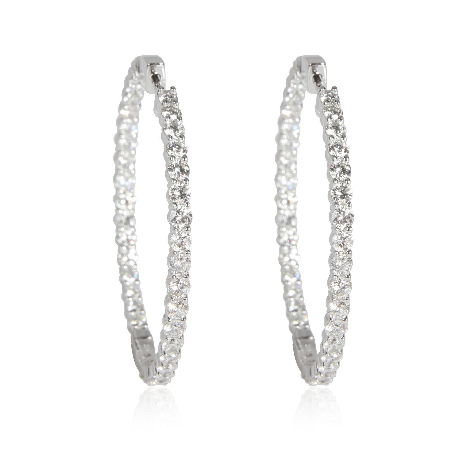 True Inside Out Diamond Hoop Earrings