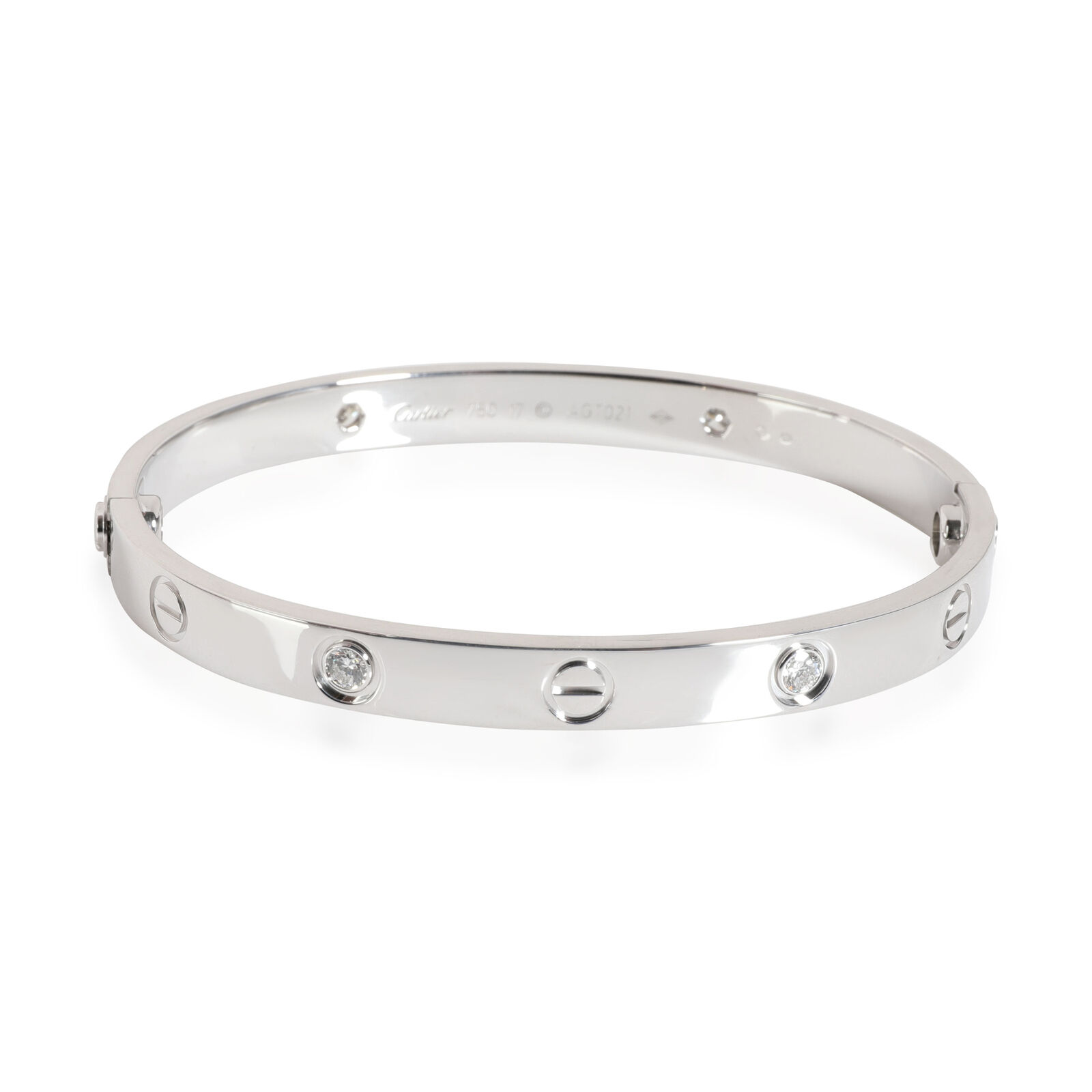 Cartier Love Diamond Bracelet in 18K White Gold