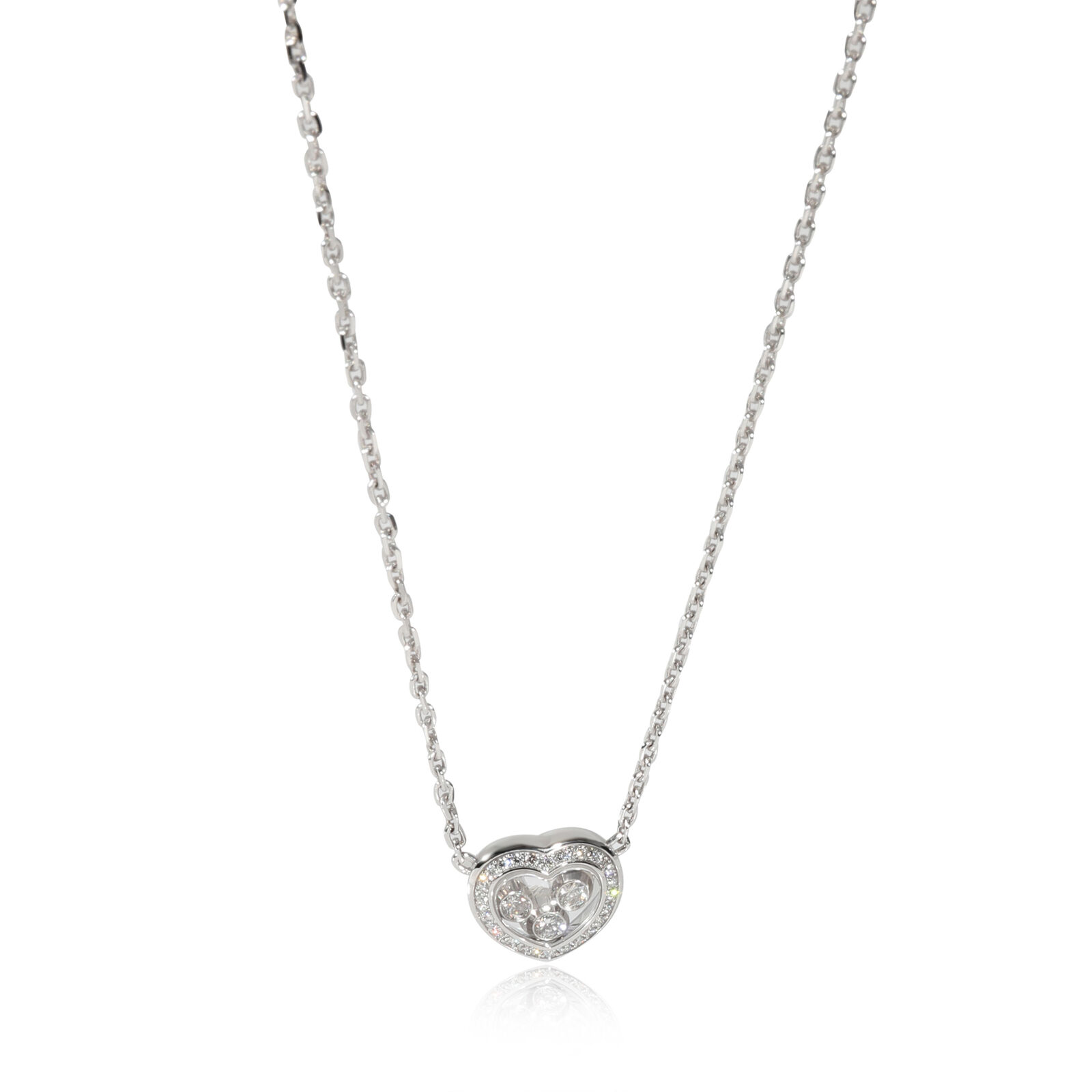Chopard Happy Diamonds Icons Heart Necklace in 18k White Gold