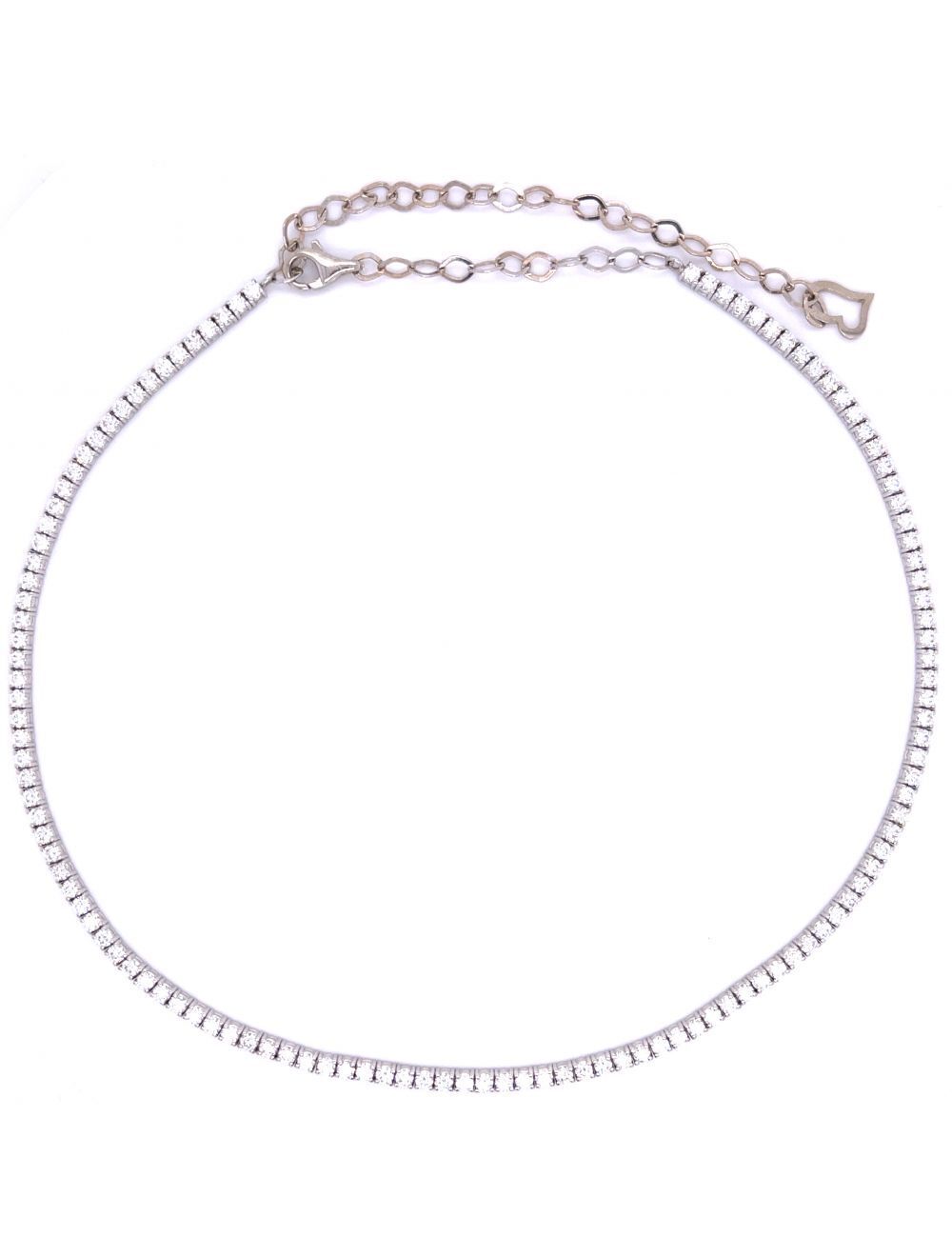 True Diamond Tennis Convertible Bracelet and Necklace in 14K White Gold
