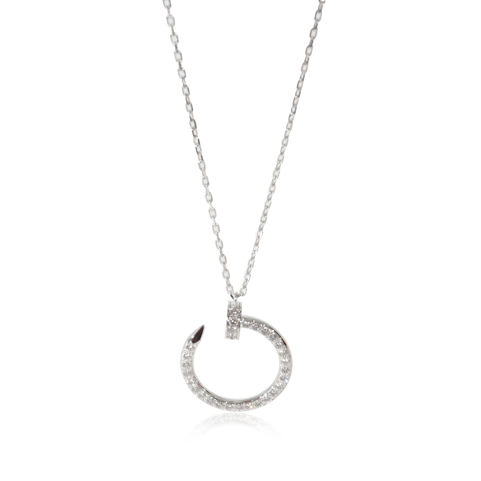 Cartier Juste Un Clou Diamond Necklace in 18k 18 KT White Gold