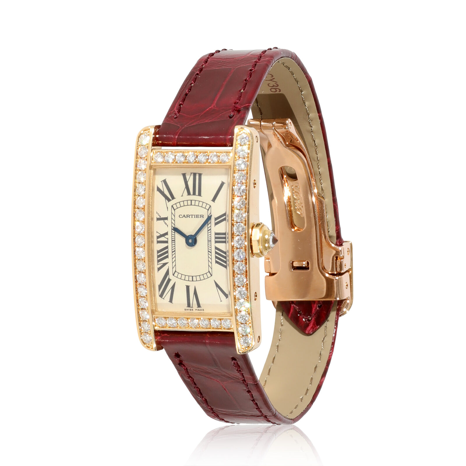 Cartier Tank Americaine  Women's Watch in 18kt Yellow Gold