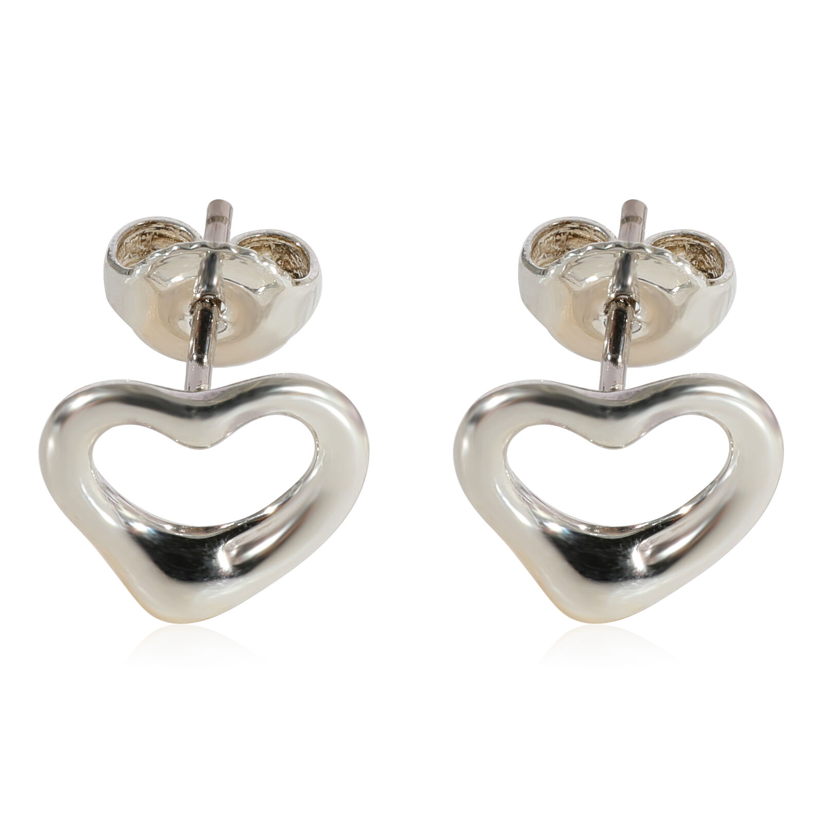 Tiffany & Co. Elsa Peretti Open Heart Earrings in Sterling Silver