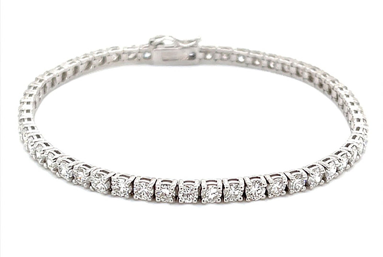 True Diamond Tennis Bracelet in 14K White Gold