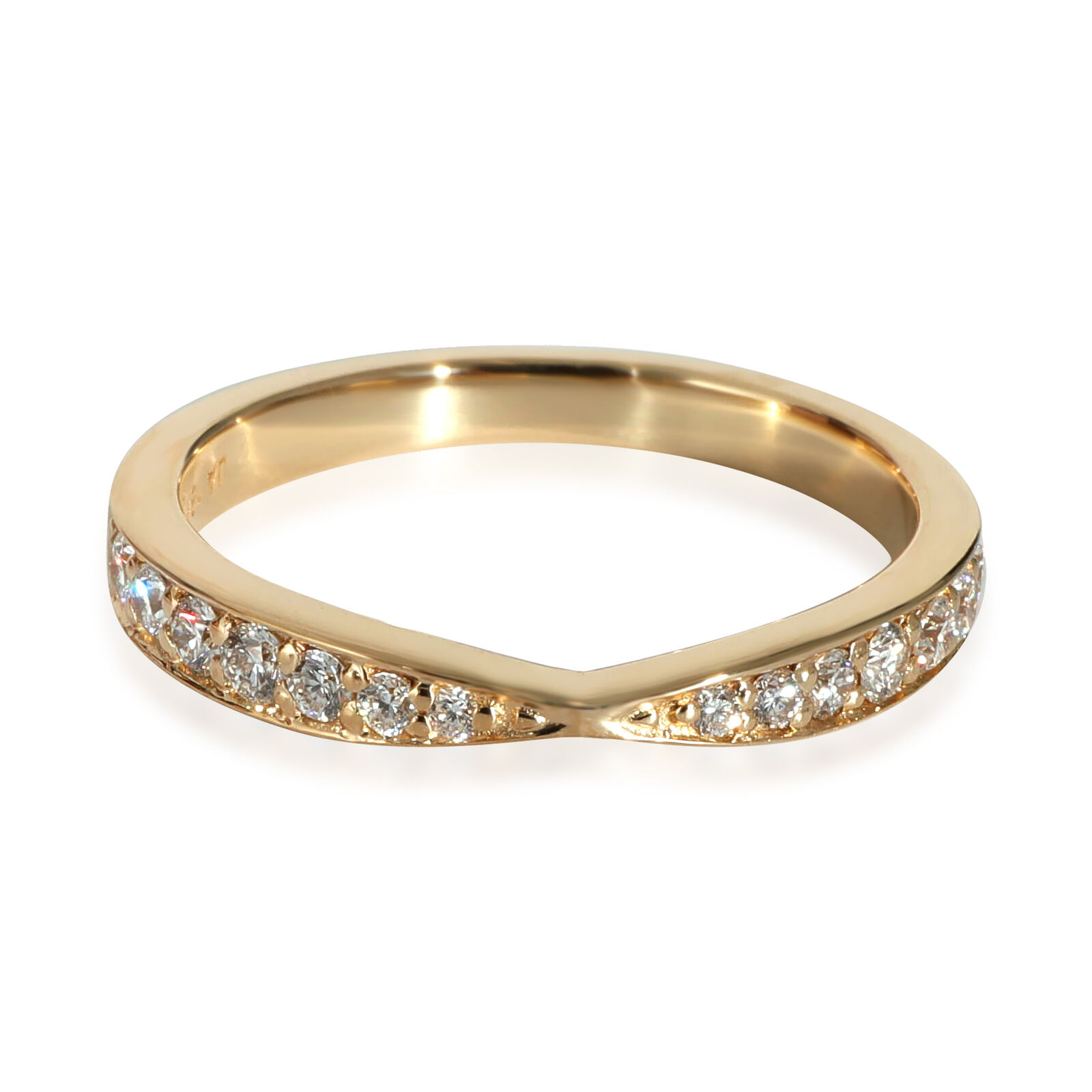 James Allen Tapered Pave Band in 18k Yellow Gold