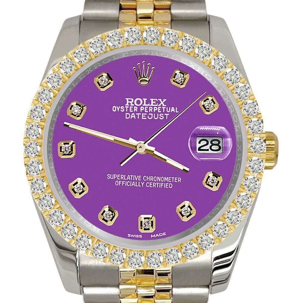 Rolex Datejust  Diamond Bezel/Sangria Dial Jubilee Watch