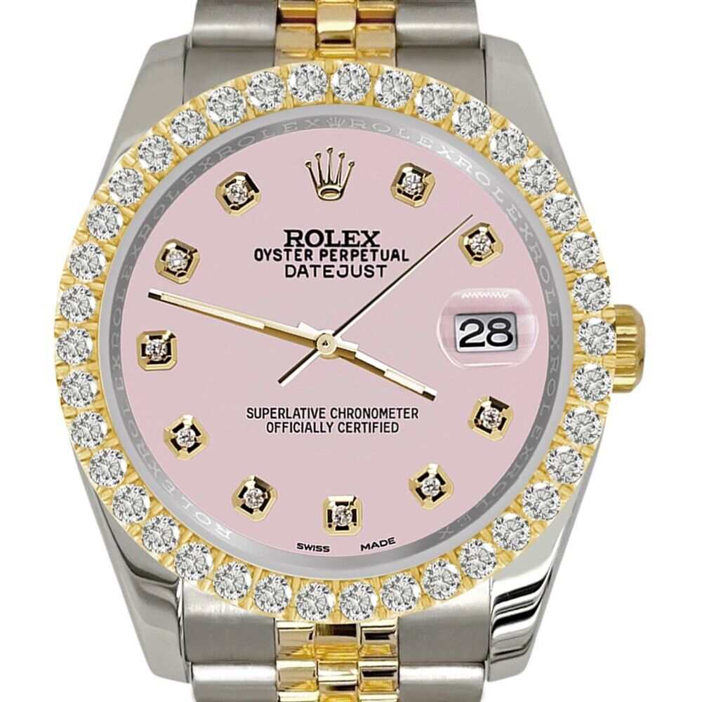Rolex Datejust  Diamond Bezel/Orchid Pink Jubilee Watch