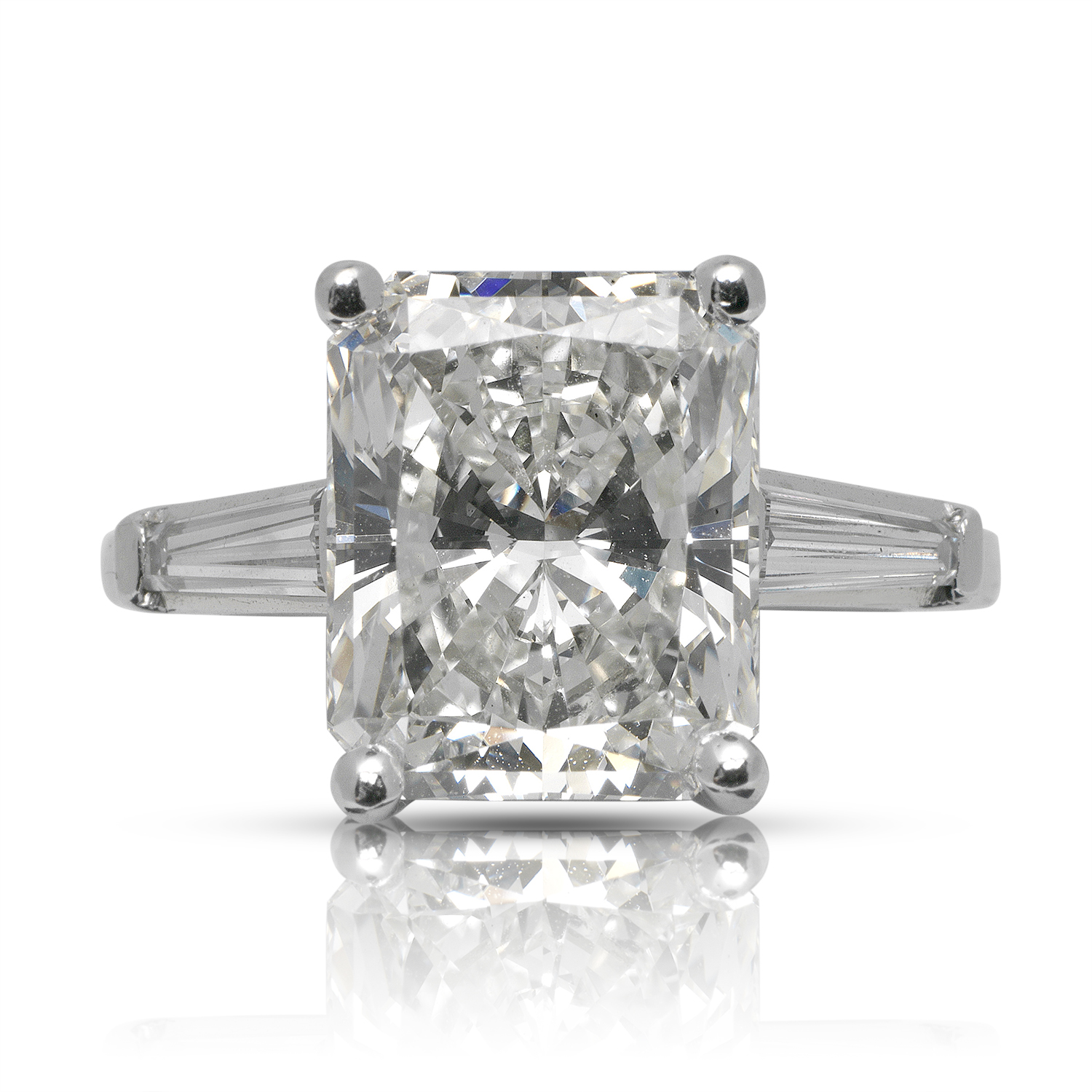 5 CARAT RADIANT CUT I COLOR VS2 CLARITY DIAMOND ENGAGEMENT RING PLATINUM GIA CERTIFIED 5 CT I VS2 BY MIKE NEKTA